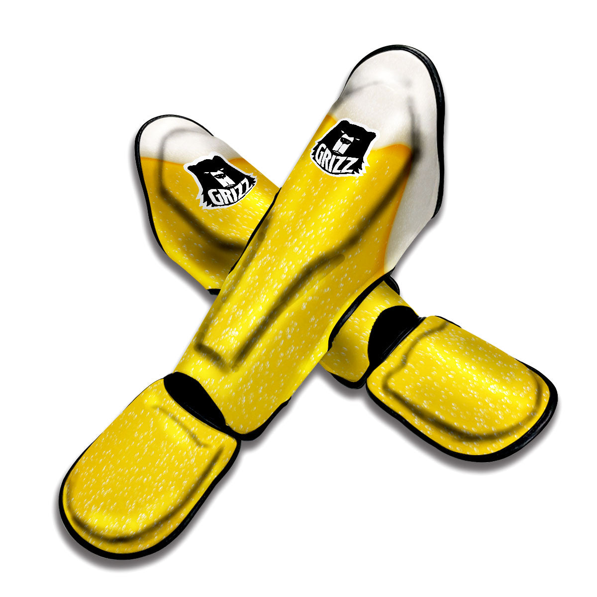 Foam And Beer Print Muay Thai Shin Guards-grizzshop