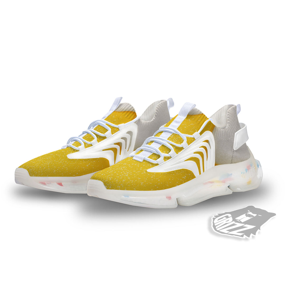 Foam And Beer Print White Gym Shoes-grizzshop