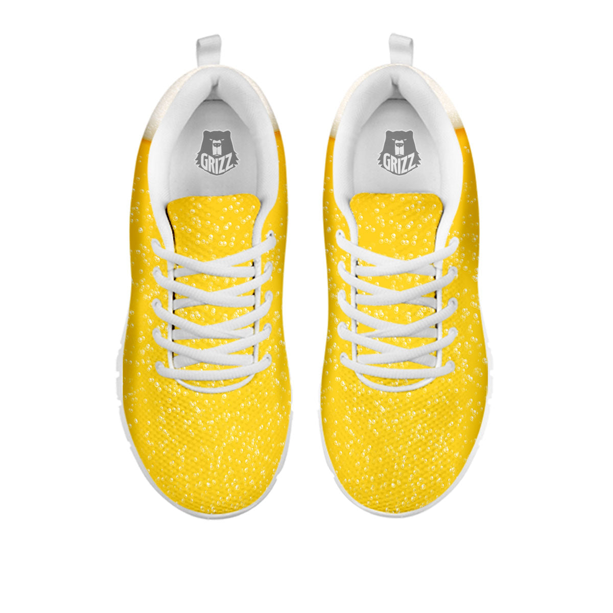 Foam And Beer Print White Sneaker-grizzshop