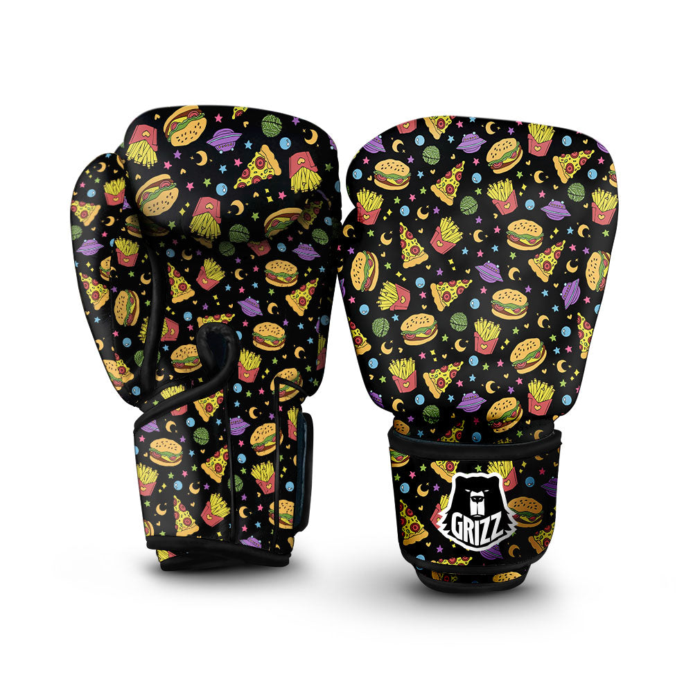 Food Planets Print Pattern Boxing Gloves-grizzshop