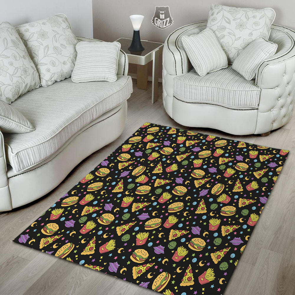 Food Planets Print Pattern Floor Mat-grizzshop