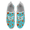 Football Retro American Print Pattern White Athletic Shoes-grizzshop