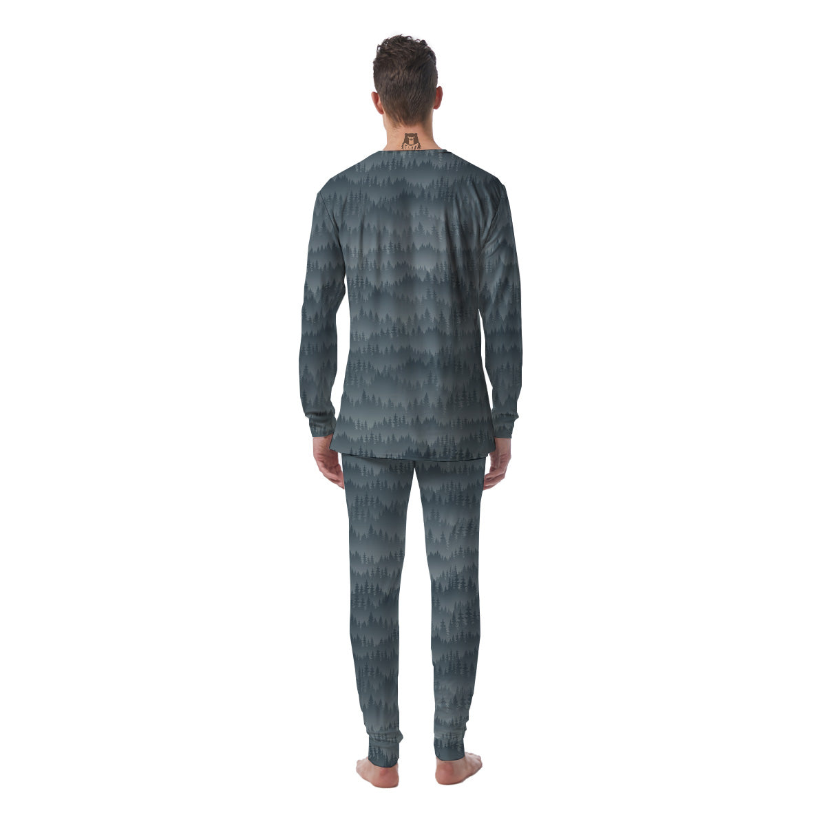 Forest And Mist Print Pattern Men's Pajamas-grizzshop