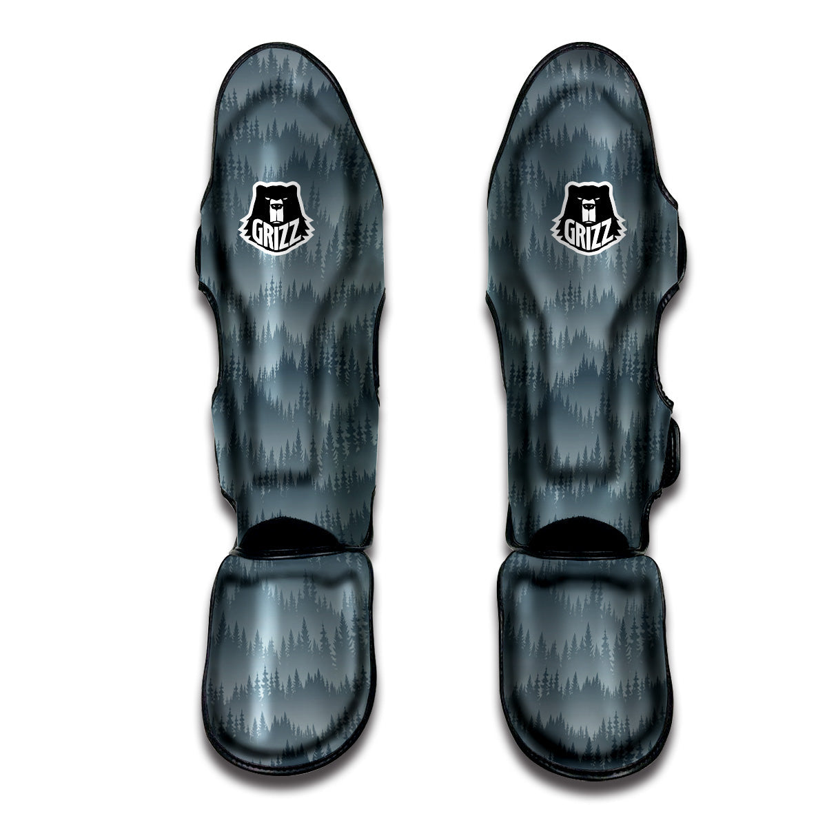 Forest And Mist Print Pattern Muay Thai Shin Guards-grizzshop