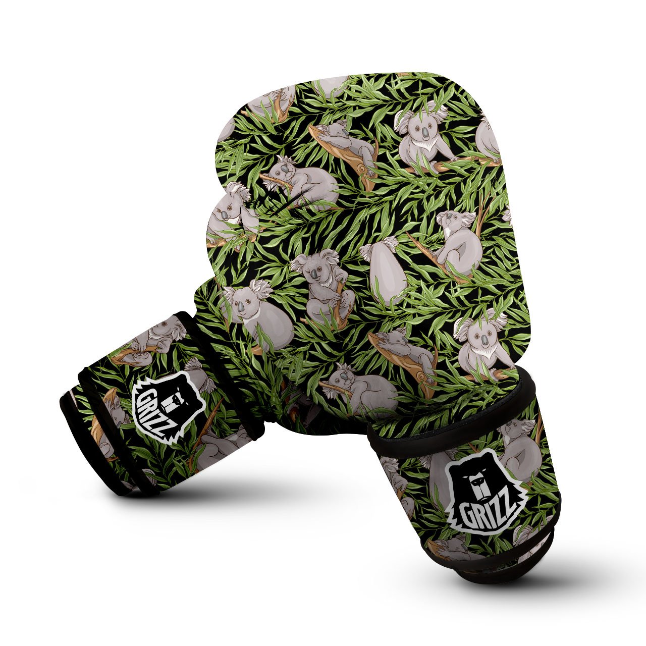 Forest Koala Print Pattern Boxing Gloves-grizzshop