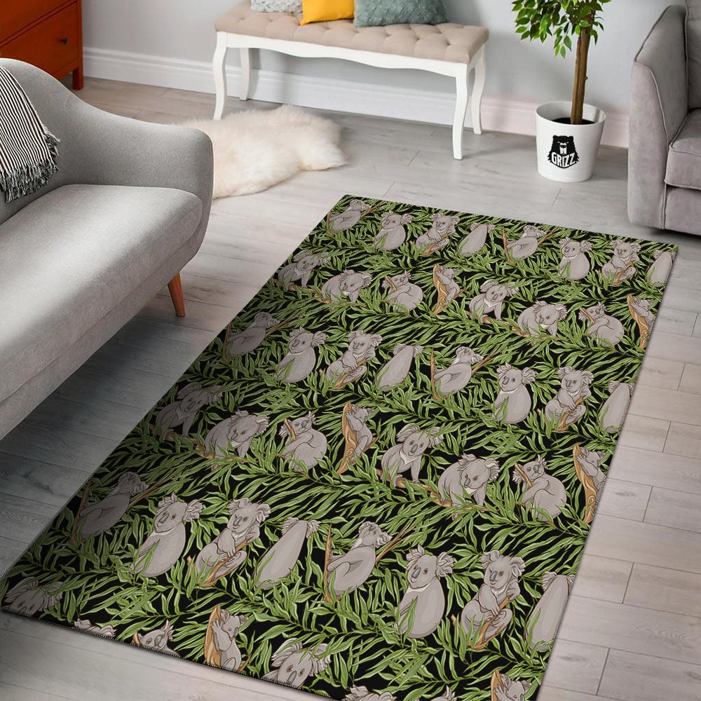Forest Koala Print Pattern Floor Mat-grizzshop