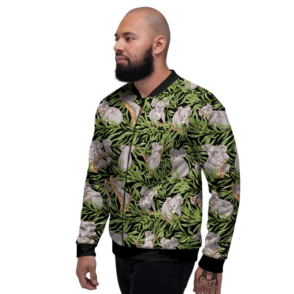 Forest Koala Print Pattern Men's Bomber Jacket-grizzshop