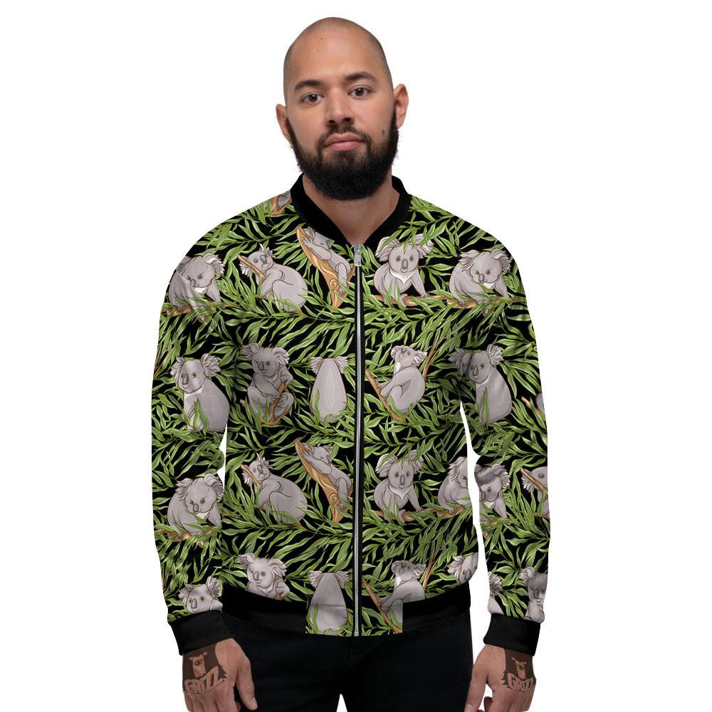 Forest Koala Print Pattern Men's Bomber Jacket-grizzshop