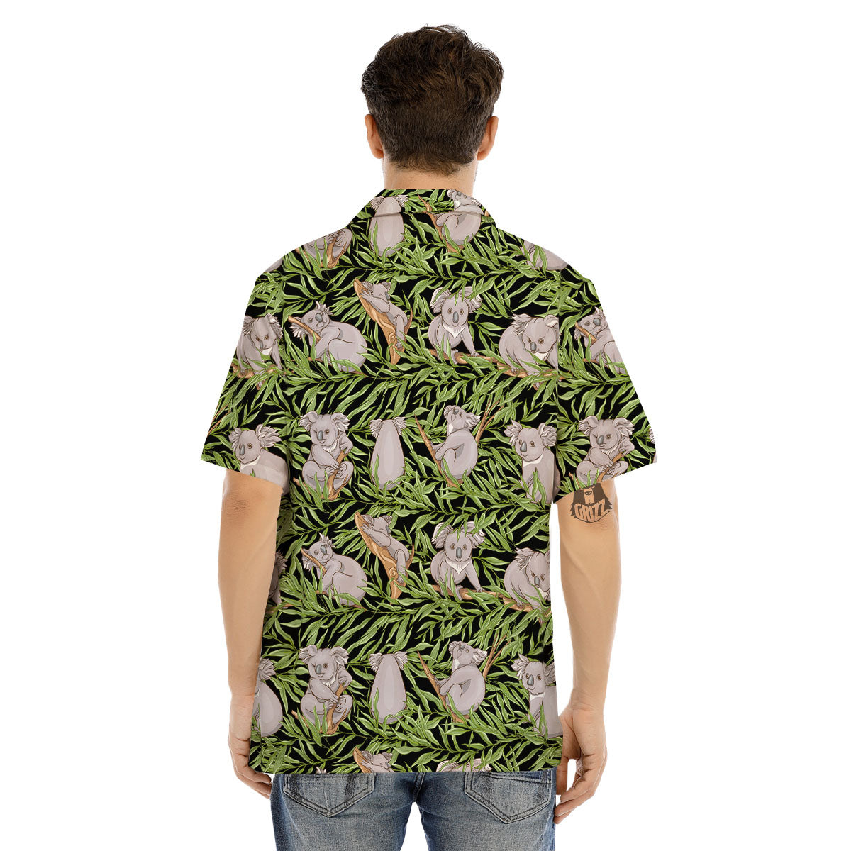 Forest Koala Print Pattern Men's Hawaiian Shirt-grizzshop