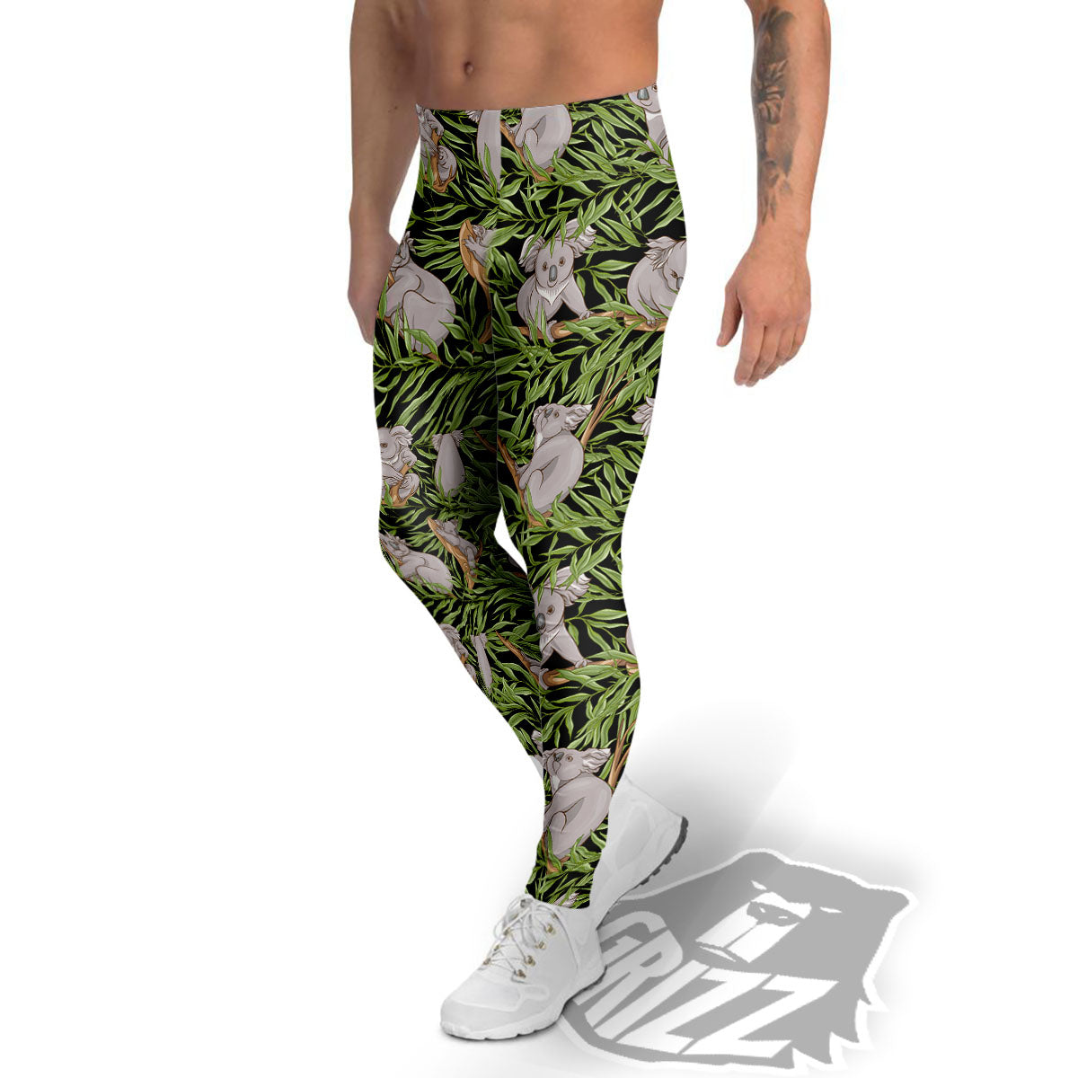 Forest Koala Print Pattern Men's Leggings-grizzshop