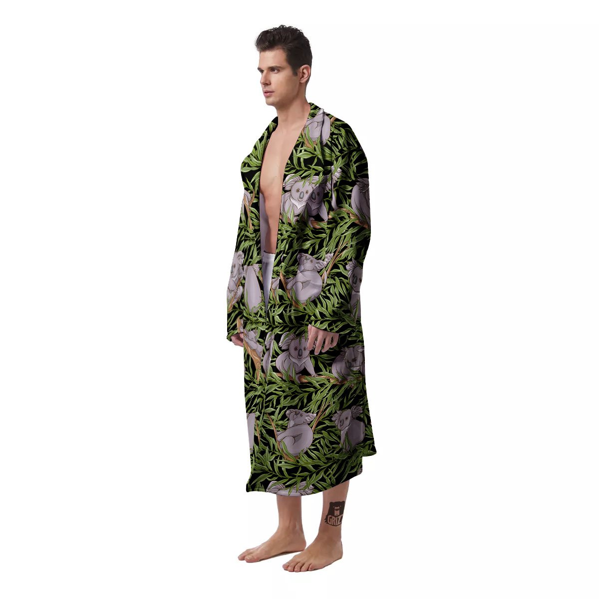 Forest Koala Print Pattern Men's Robe-grizzshop