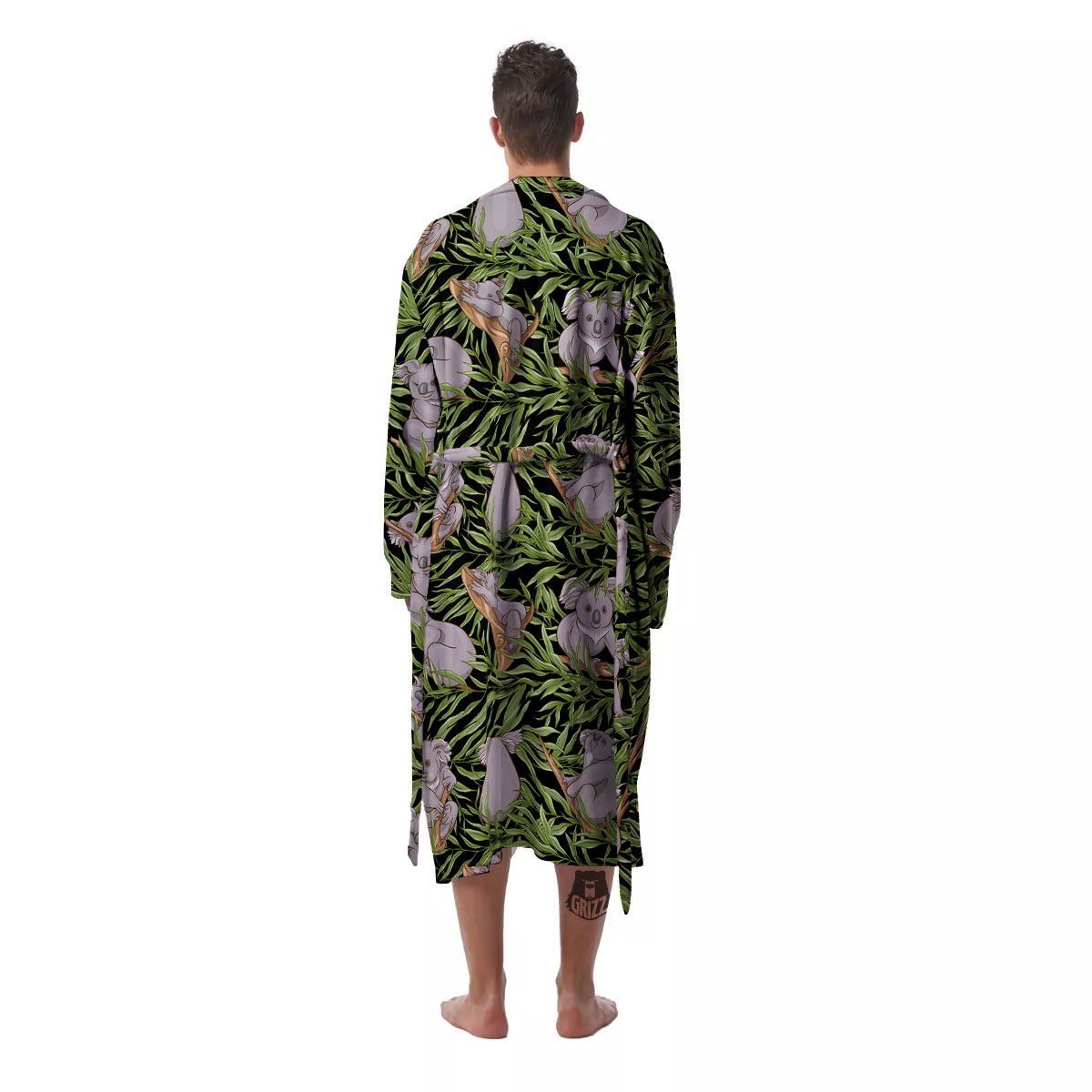 Forest Koala Print Pattern Men's Robe-grizzshop