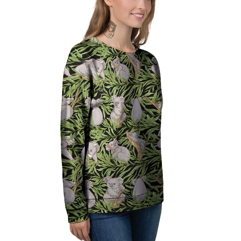 Forest Koala Print Pattern Women's Sweatshirt-grizzshop