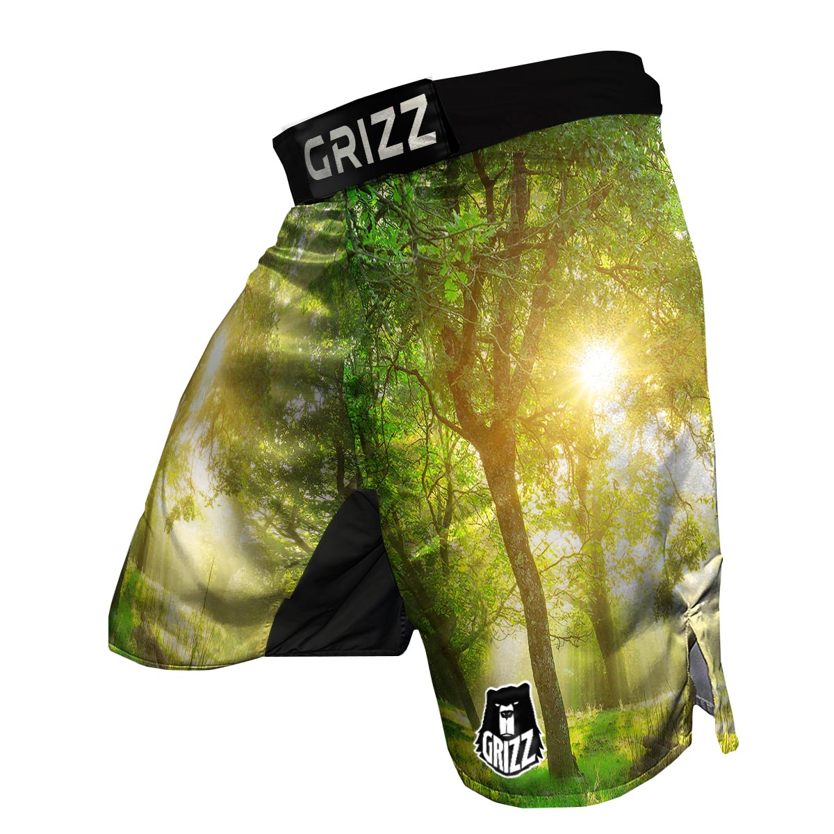 Forest Sunrise Print MMA Shorts-grizzshop