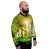 Forest Sunrise Print Men's Bomber Jacket-grizzshop