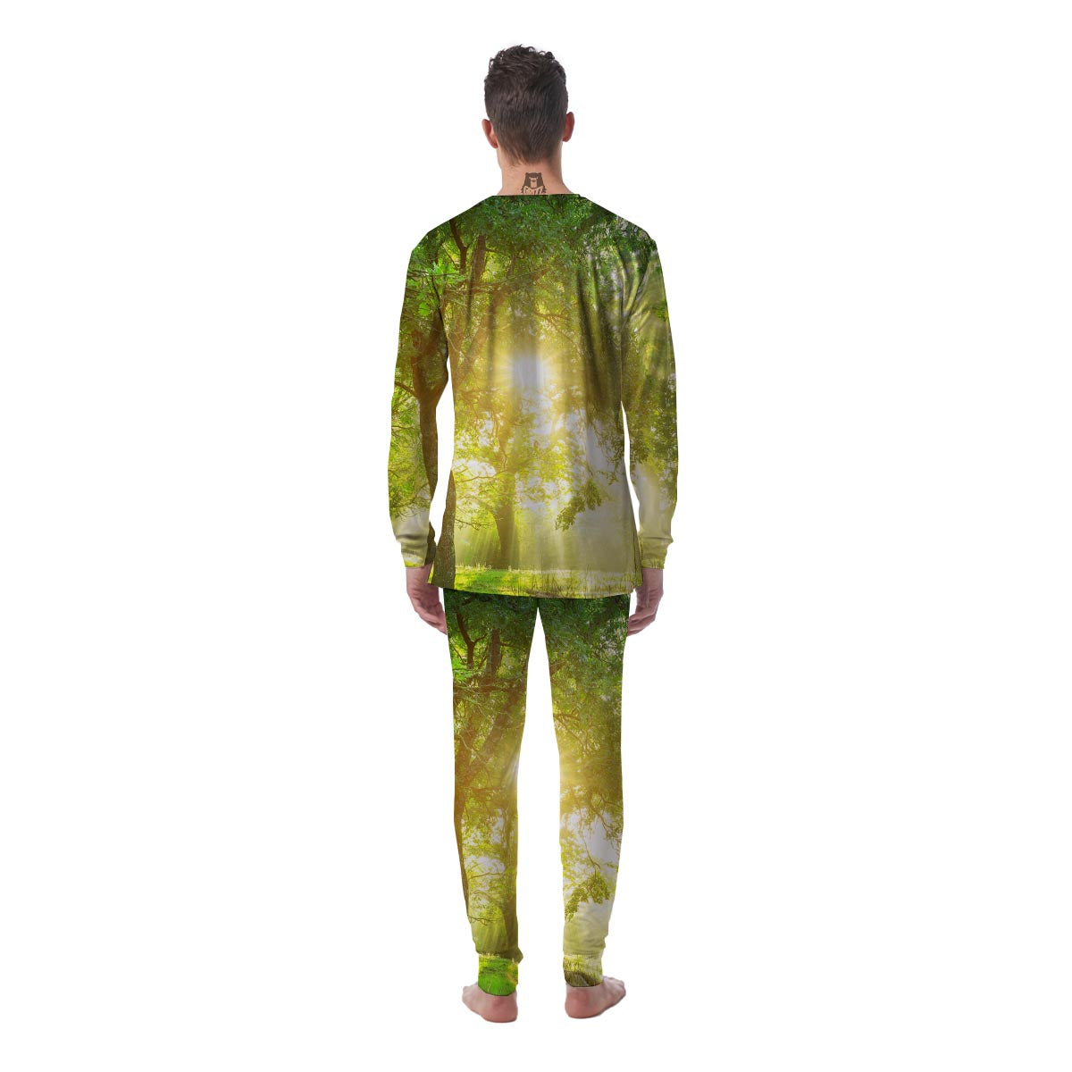 Forest Sunrise Print Men's Pajamas-grizzshop