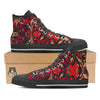 Formed Psychedelic Print Pattern Black High Top Shoes-grizzshop