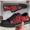 Formed Psychedelic Print Pattern Black Low Top Shoes-grizzshop