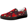 Formed Psychedelic Print Pattern Black Slip On Shoes-grizzshop