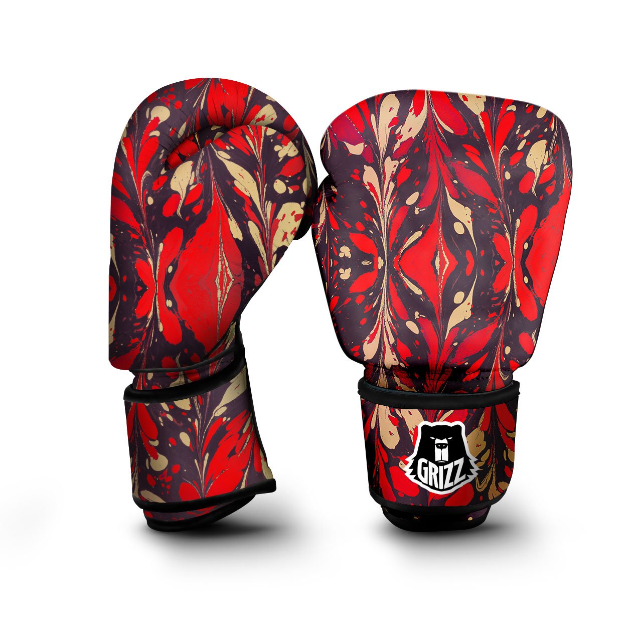 Formed Psychedelic Print Pattern Boxing Gloves-grizzshop