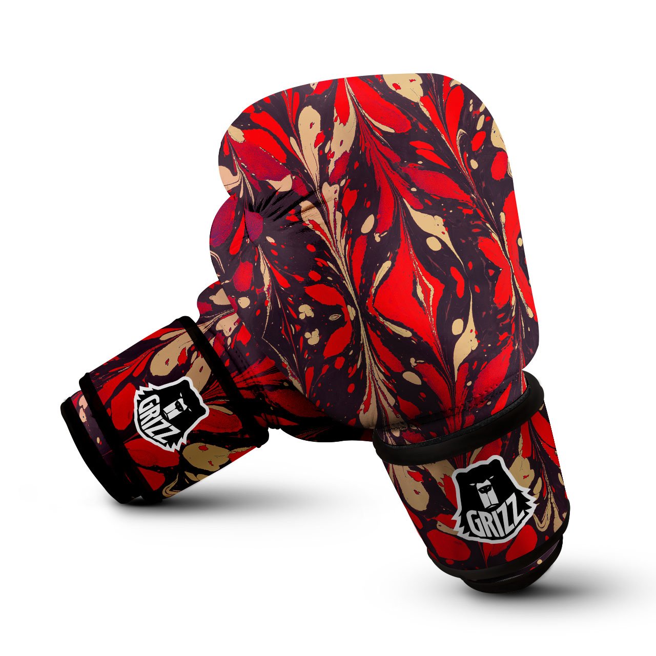 Formed Psychedelic Print Pattern Boxing Gloves-grizzshop