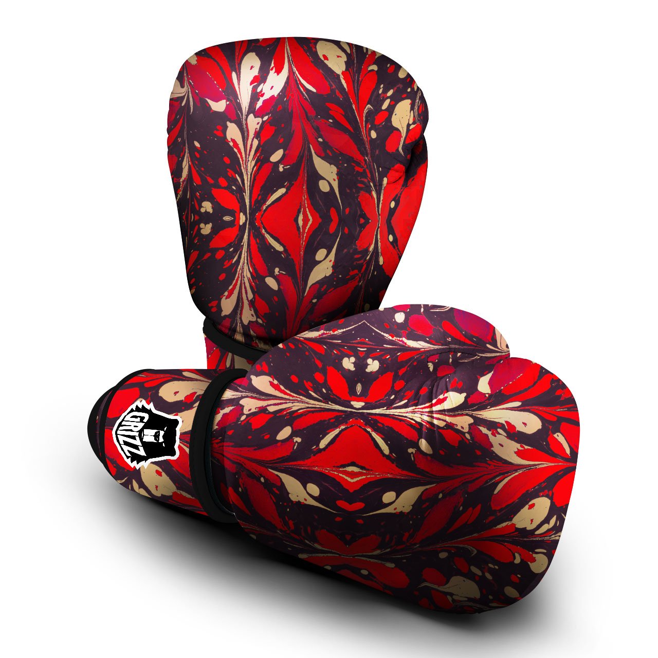 Formed Psychedelic Print Pattern Boxing Gloves-grizzshop