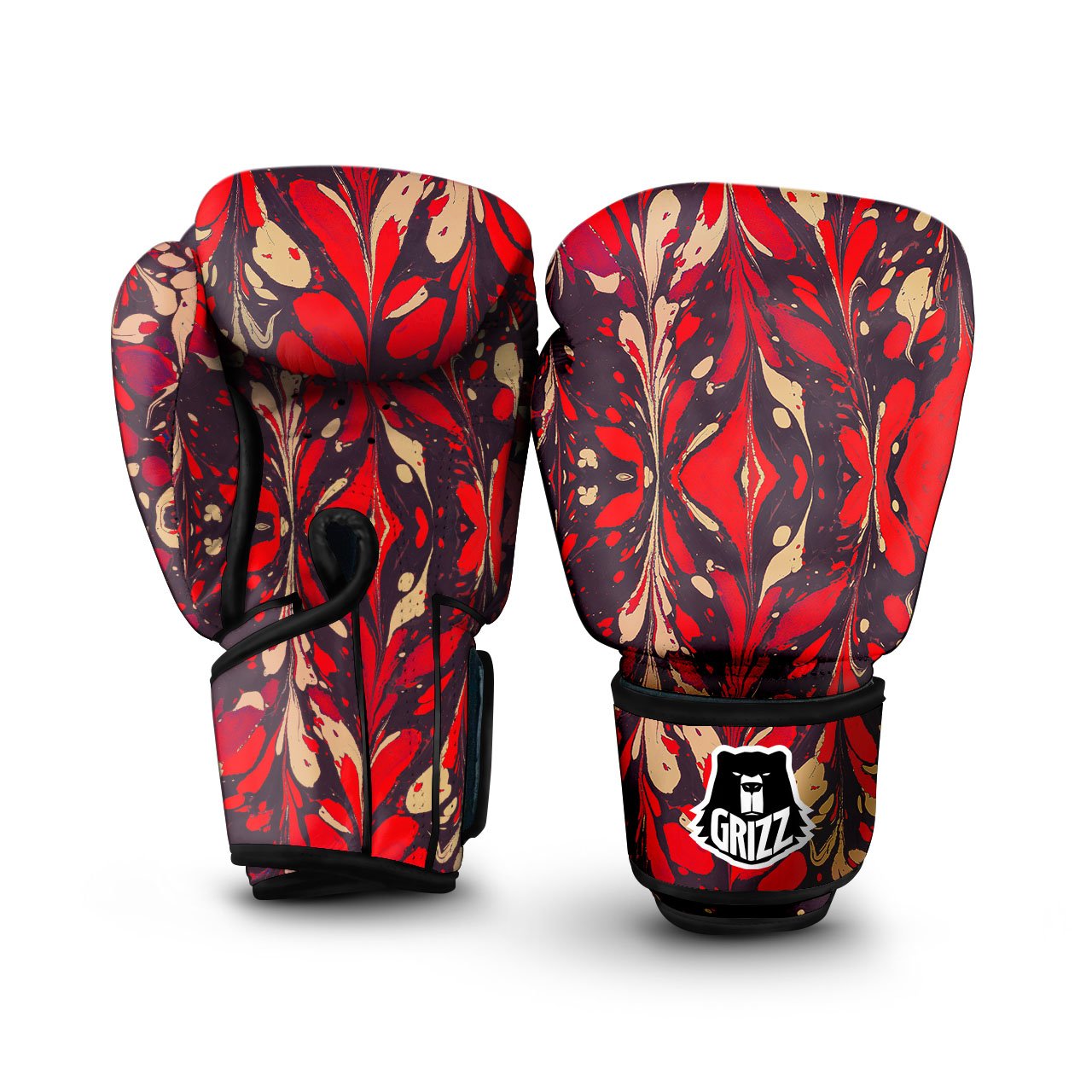 Formed Psychedelic Print Pattern Boxing Gloves-grizzshop