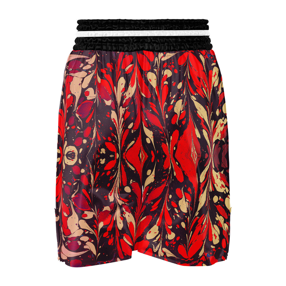 Formed Psychedelic Print Pattern Boxing Shorts-grizzshop