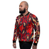 Formed Psychedelic Print Pattern Men's Bomber Jacket-grizzshop