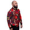 Formed Psychedelic Print Pattern Men's Bomber Jacket-grizzshop