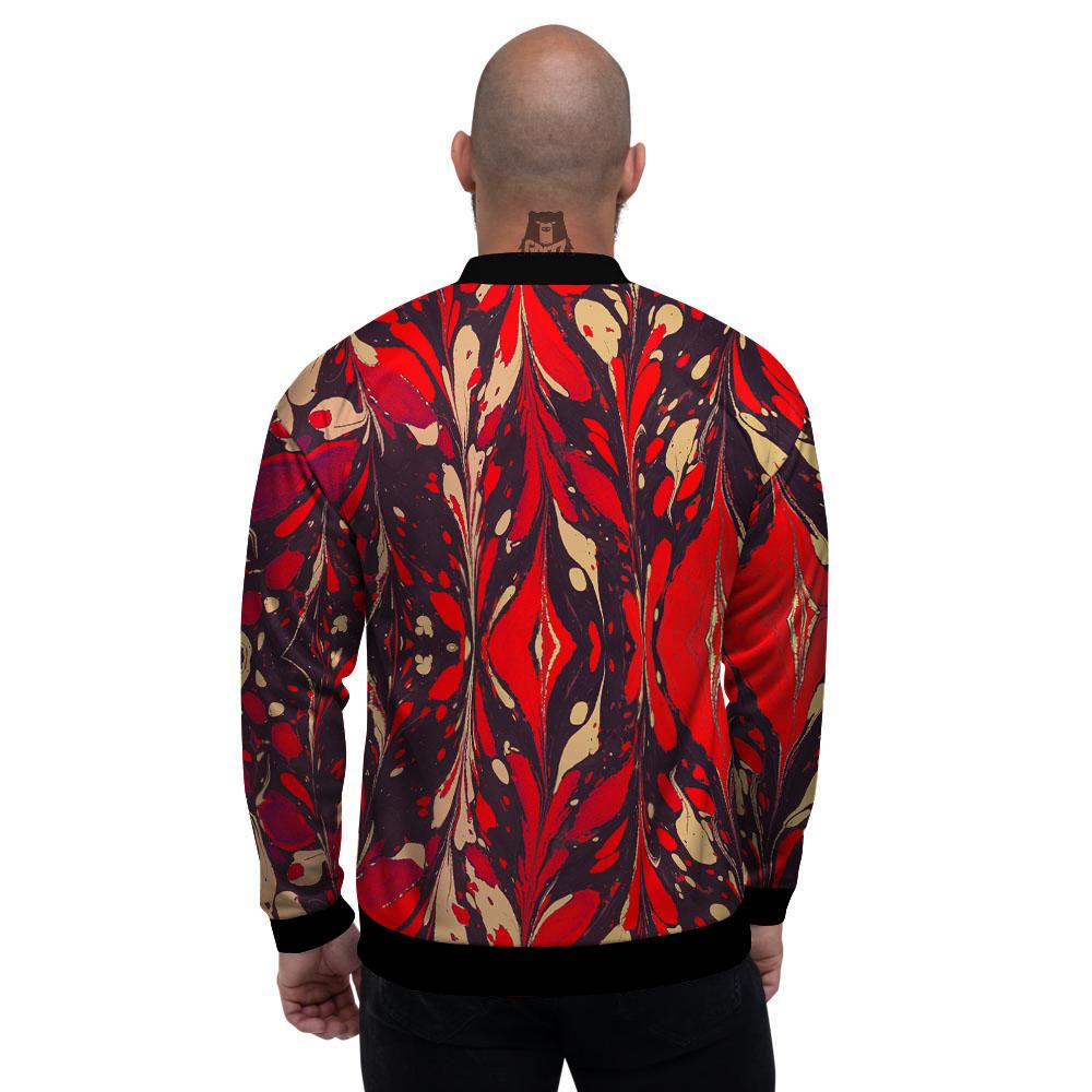 Formed Psychedelic Print Pattern Men's Bomber Jacket-grizzshop