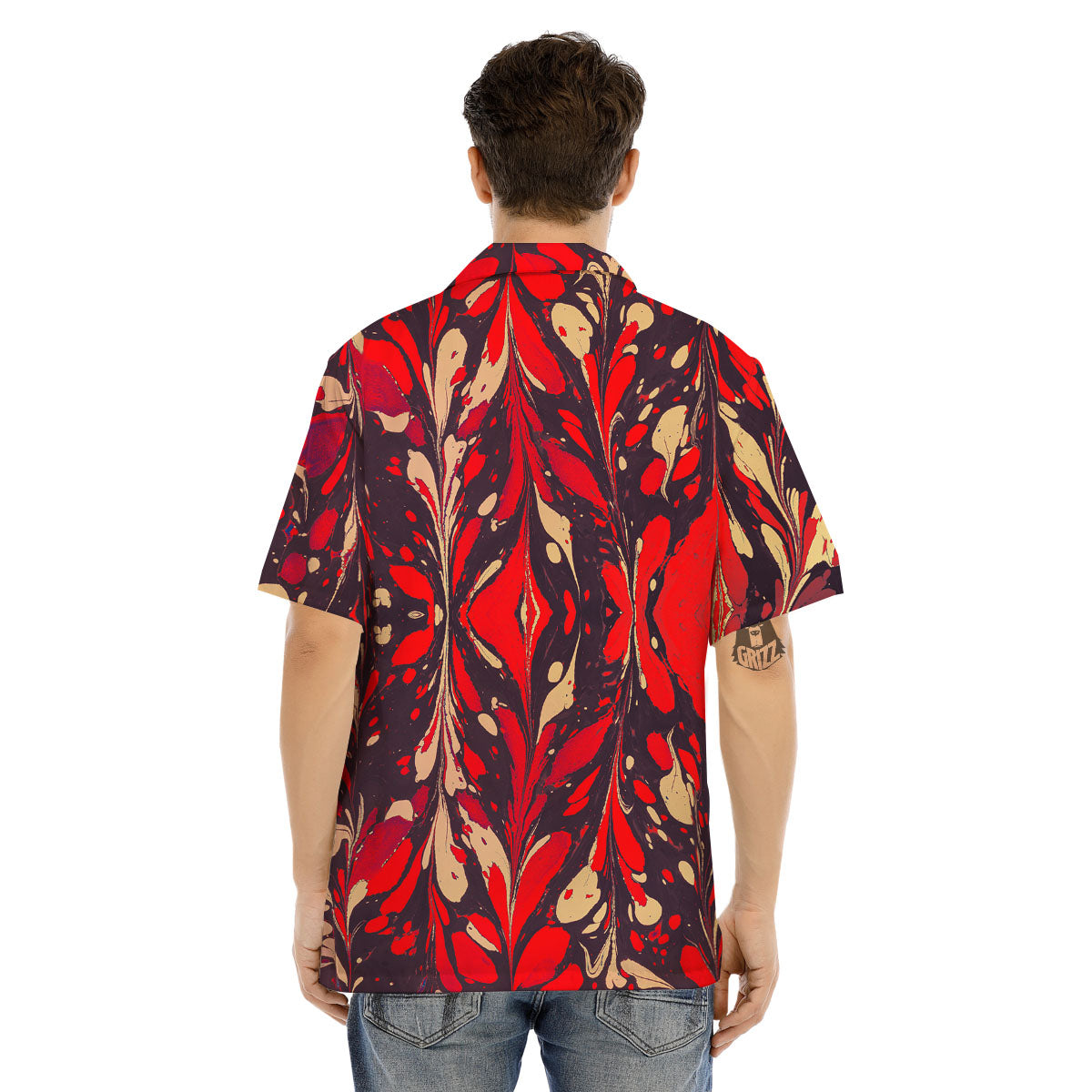 Formed Psychedelic Print Pattern Men's Hawaiian Shirt-grizzshop