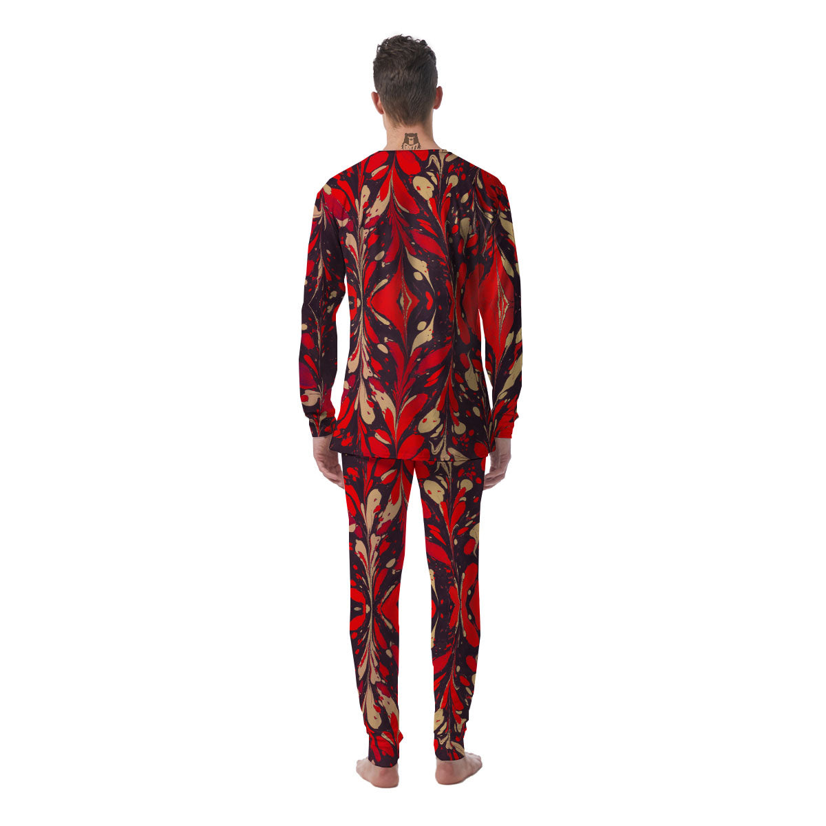 Formed Psychedelic Print Pattern Men's Pajamas-grizzshop