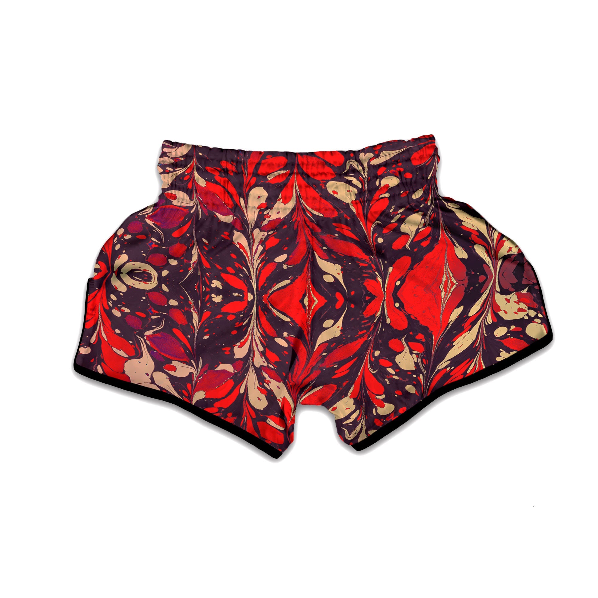 Formed Psychedelic Print Pattern Muay Thai Boxing Shorts-grizzshop