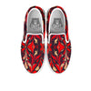 Formed Psychedelic Print Pattern White Slip On Shoes-grizzshop