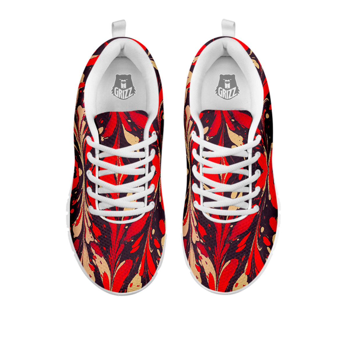 Formed Psychedelic Print Pattern White Sneaker-grizzshop