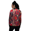 Formed Psychedelic Print Pattern Women's Bomber Jacket-grizzshop