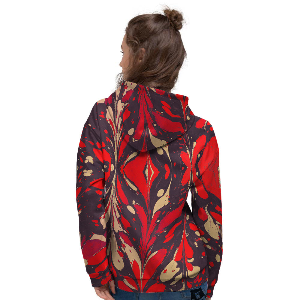 Formed Psychedelic Print Pattern Women's Hoodie-grizzshop