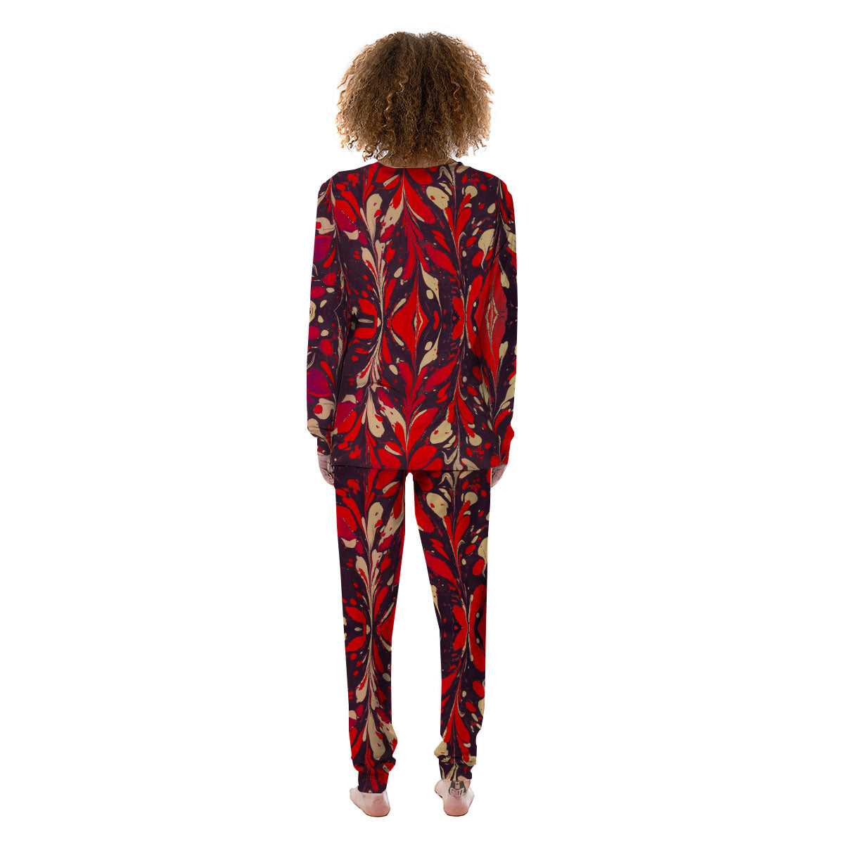 Formed Psychedelic Print Pattern Women's Pajamas-grizzshop