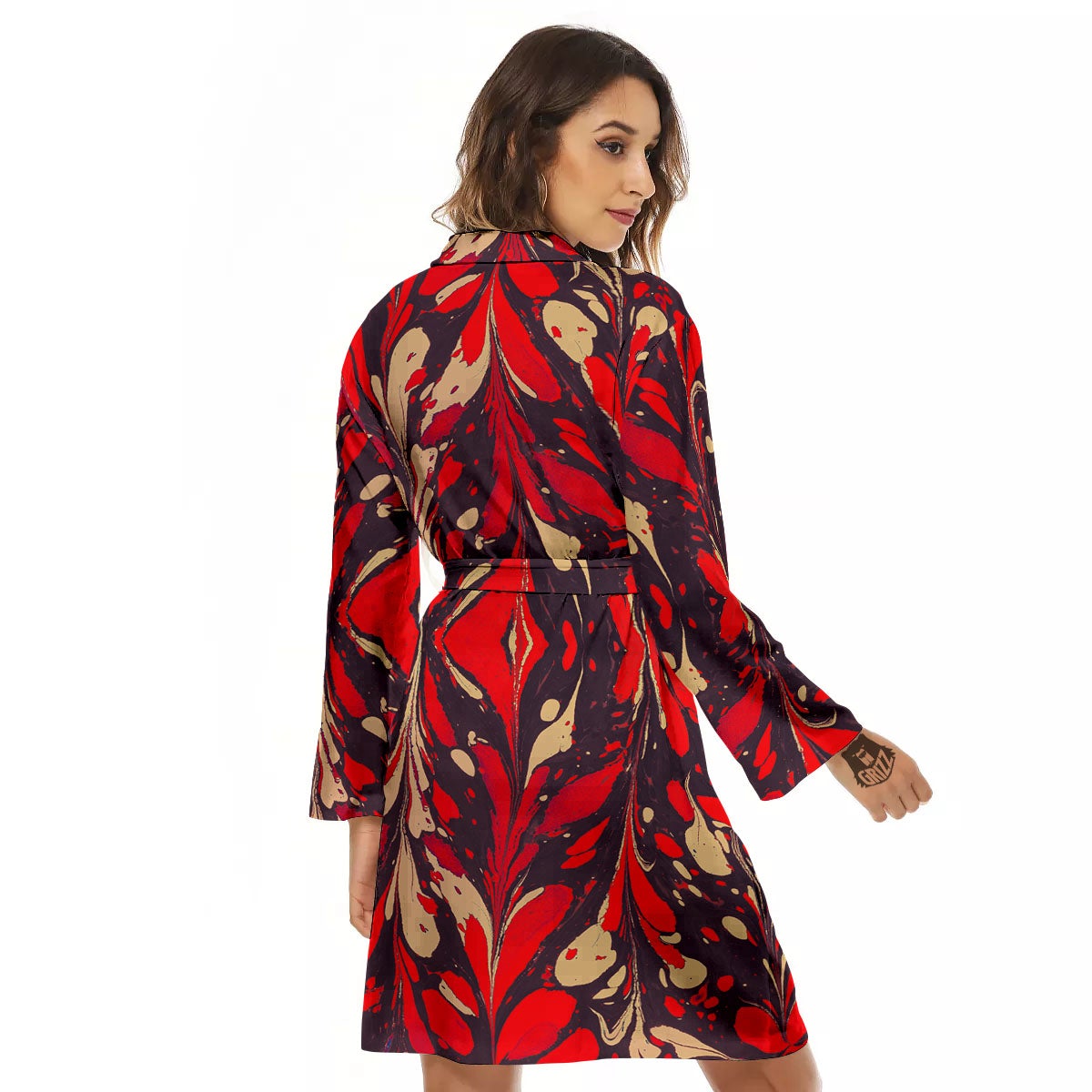 Formed Psychedelic Print Pattern Women's Robe-grizzshop