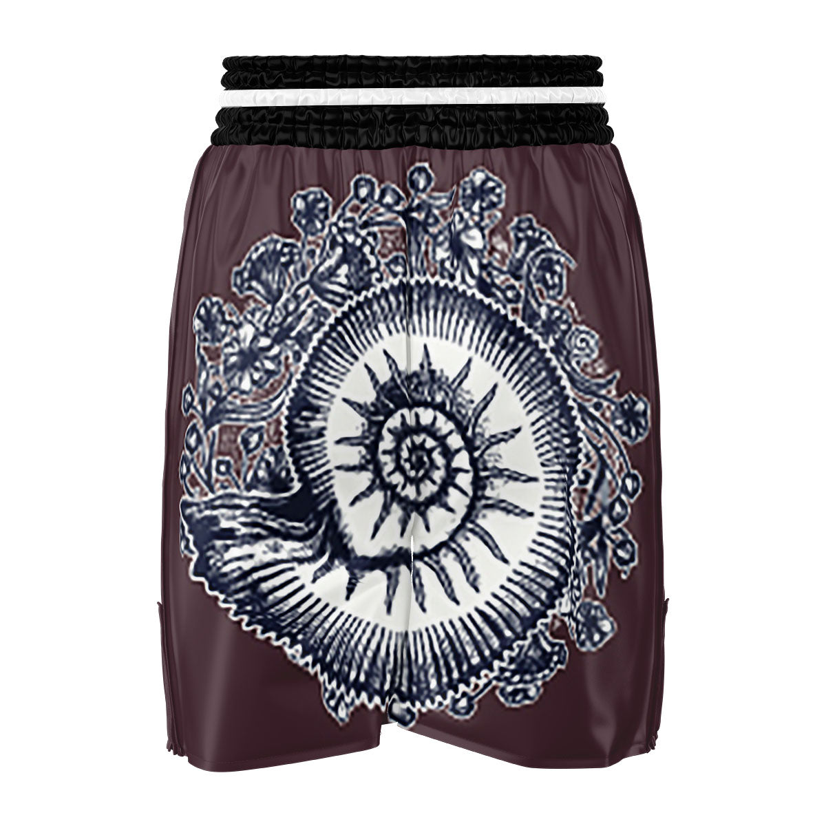 Fossil Ammonite Shell Print Boxing Shorts-grizzshop