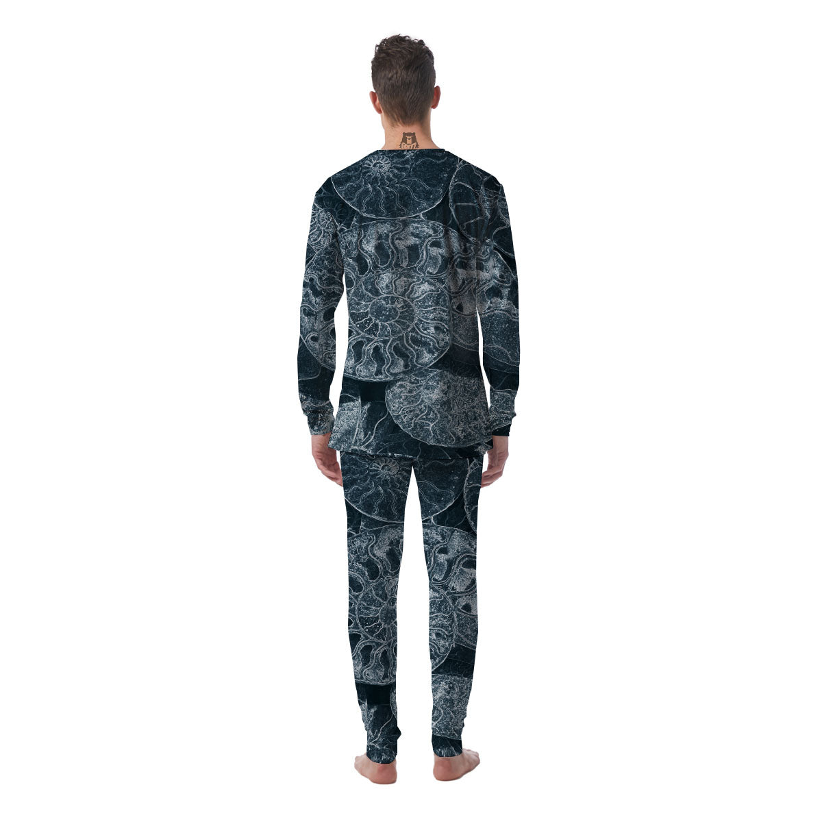 Fossil Ammonoidea Print Men's Pajamas-grizzshop