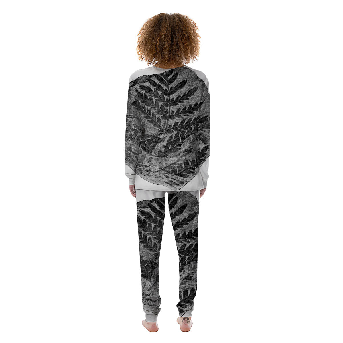 Fossil Fern Print Women's Pajamas-grizzshop