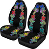 Four Directions Floral Set of 2 Car Seat Covers-grizzshop