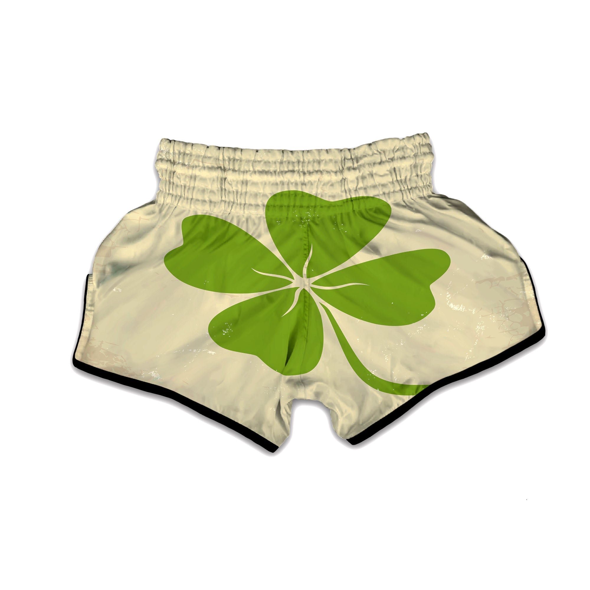 Four Leaf Clovers Irish Print Muay Thai Boxing Shorts-grizzshop