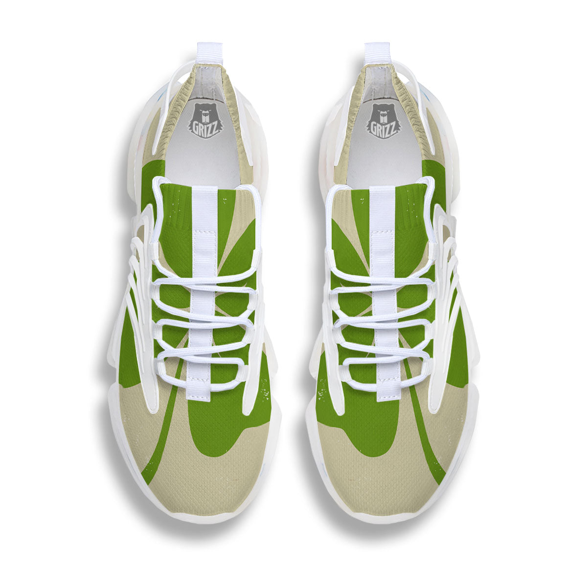 Four Leaf Clovers Irish Print White Gym Shoes-grizzshop