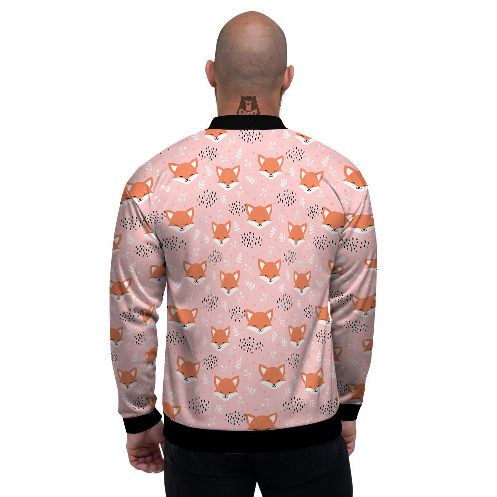 Fox Cute Print Pattern Men's Bomber Jacket-grizzshop