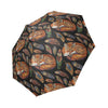 Fox Feather Pattern Print Foldable Umbrella-grizzshop