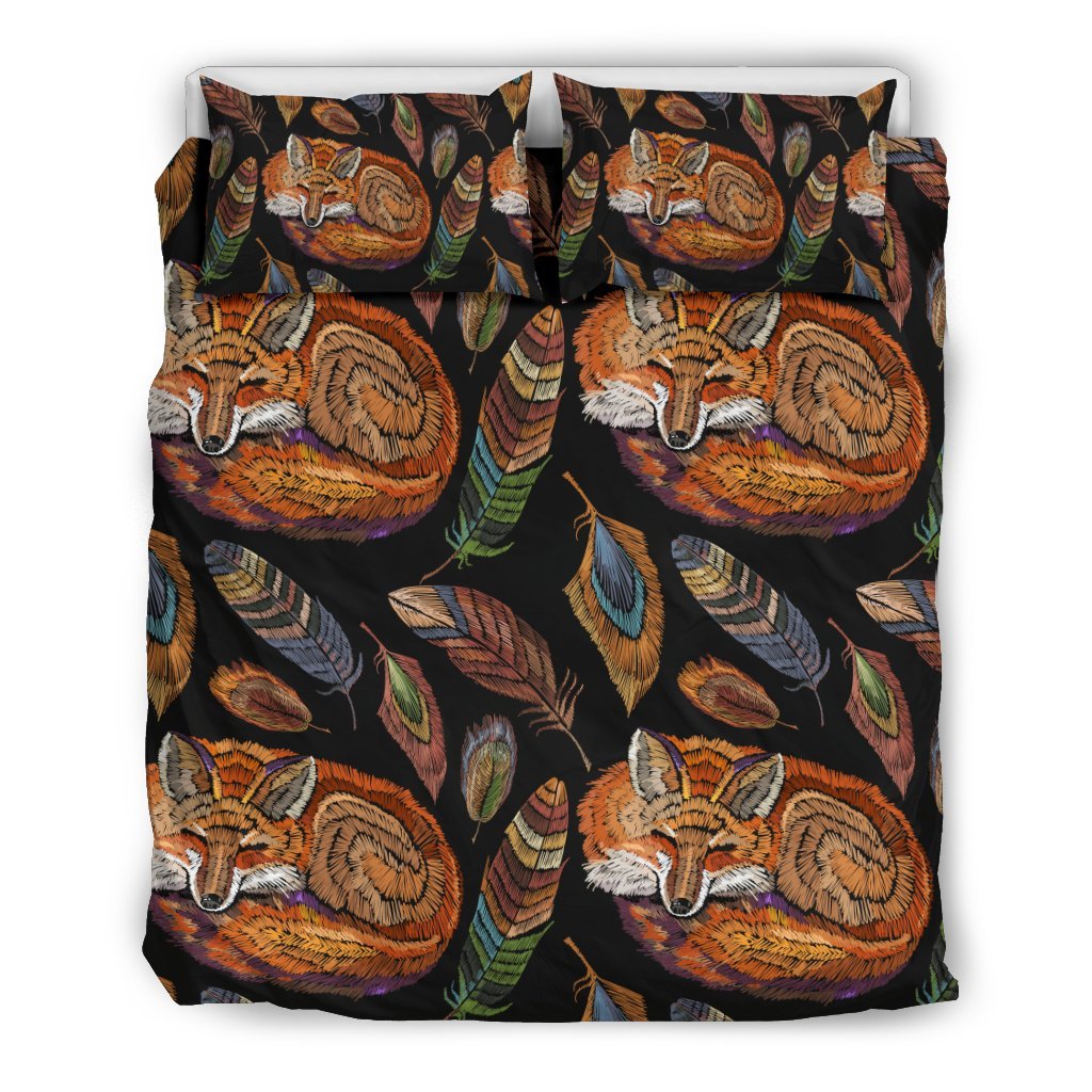 Fox Feather Pattern Print Fox Feather Pattern Print-grizzshop
