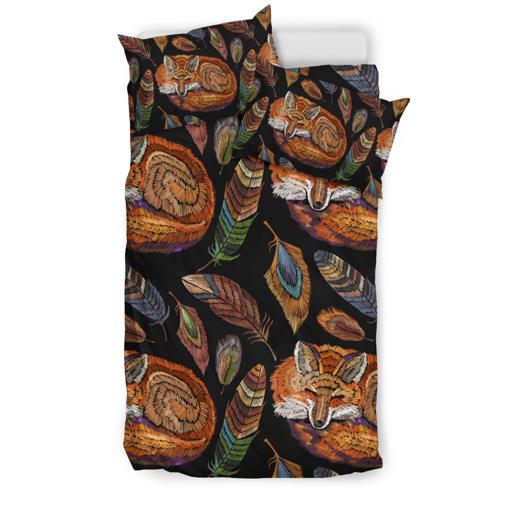 Fox Feather Pattern Print Fox Feather Pattern Print-grizzshop